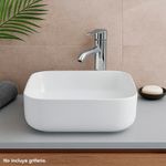 Lavamanos de Sobreponer Cuadrado Modelo Aral Color Blanco