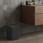 Papelero Cuadrado de Plástico Gris de 5 L