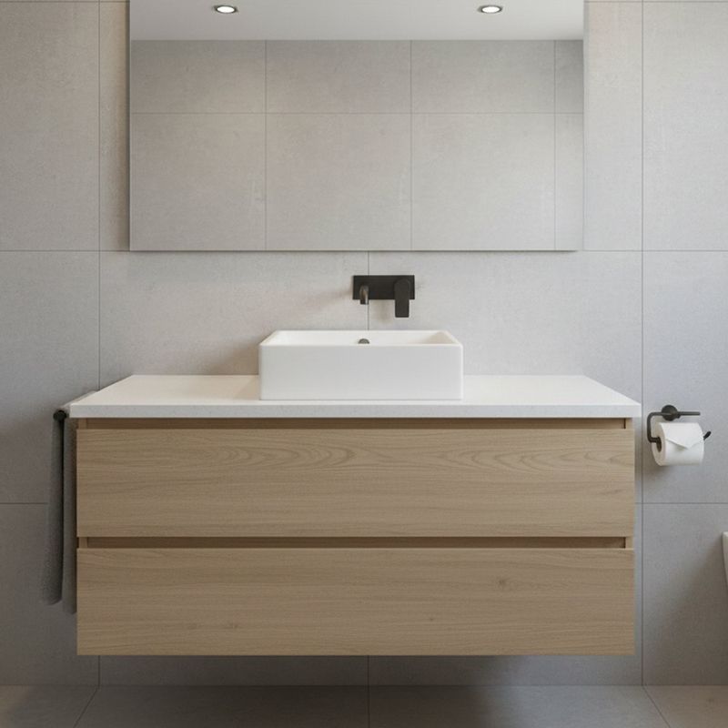 Lavamanos de Sobreponer Cuadrado Tipo Bowl Boxe II Blanco