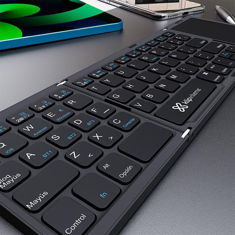 Teclado Inalámbrico Plegable Flexplit Con Touchpad Color Negro