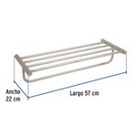 Toallero Múltiple de Barra 24 Plg Element Satinado