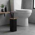 Cepillo para Baño Mediano de Plástico con Base Negro