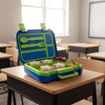 Lonchera Infantil Gamer con Divisiones y Cubiertos