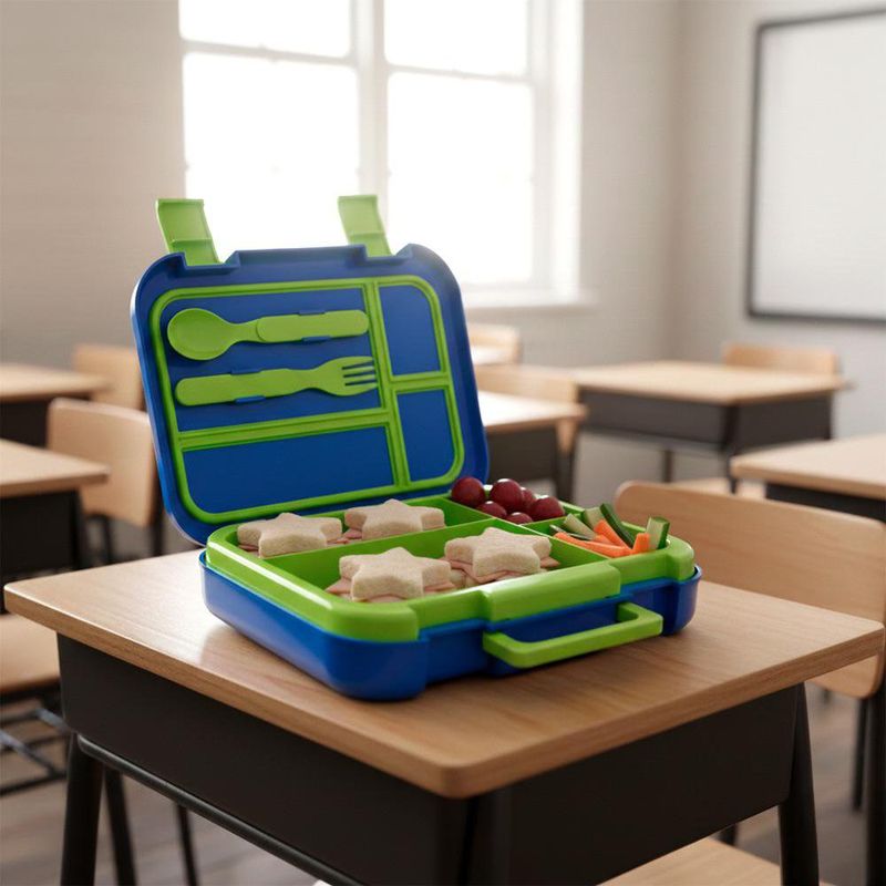 Lonchera Infantil Gamer con Divisiones y Cubiertos