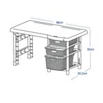 Escritorio Infantil Compacto con Cestas Multicolor