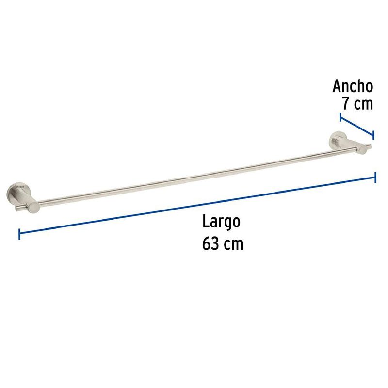 Toallero de Barra 60 cm Element Latón Satinado