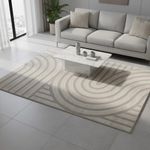 Alfombra Brera con Relieve de Arcos Geométricos