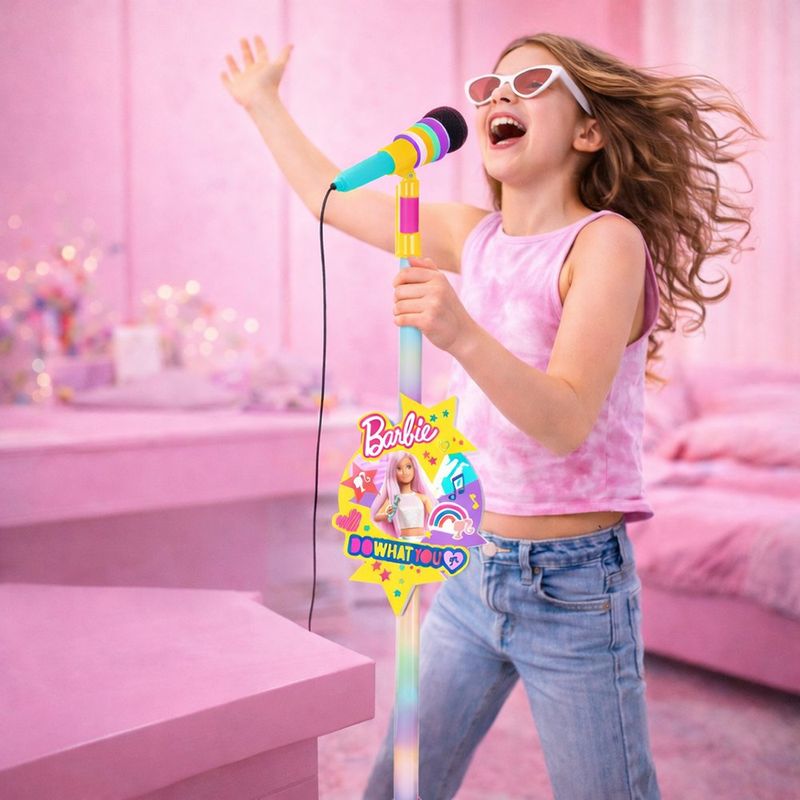 Micrófono de Pie con Amplificador Barbie Reig