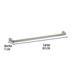 Toallero de Barra Riviera 63 cm Latón Satinado