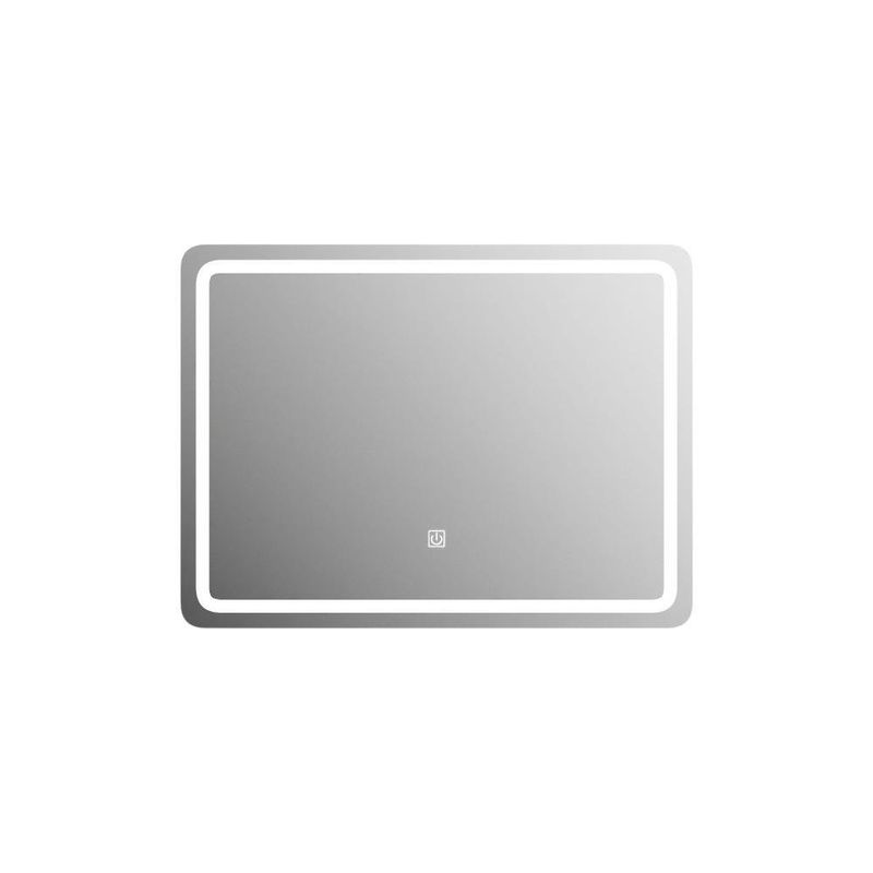 Espejo LED Rectangular 80 x 60 cm con Luz Táctil