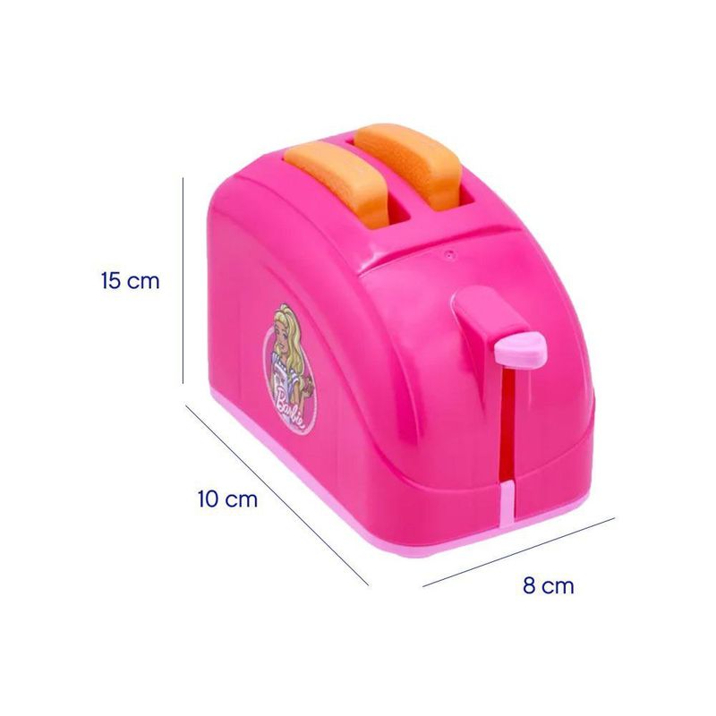 Tostadora de Juguete Barbie con Pan para Juego de Cocina Infantil