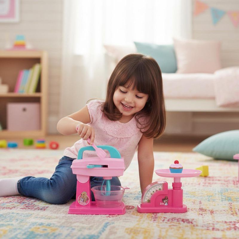 Set de Cocina Barbie con Batidora y Báscula de Juguete
