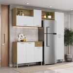 Cocina Compacta Diamante con Alacena y Gabinete 198 x 206 x 36 cm Color Blanco