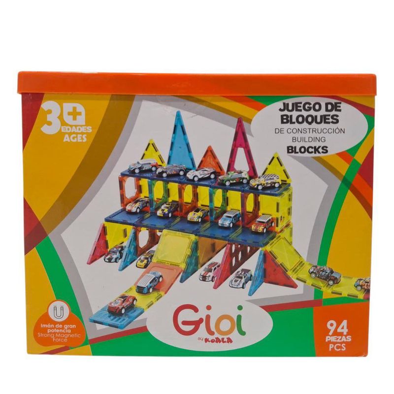 Set de 94 Bloques Magnéticos Parqueo de Autos