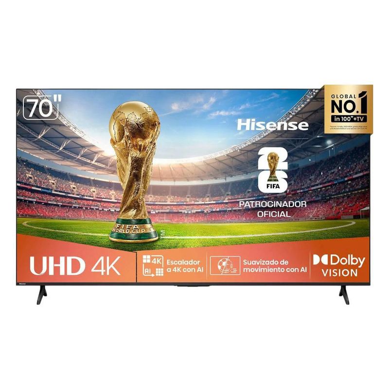 Televisor Smart TV Hisense de 70 plg A6N UHD 4K Dolby Vision