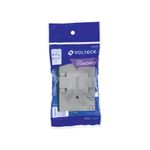 Placa Simple Tomacorriente Exterior Standard Gris