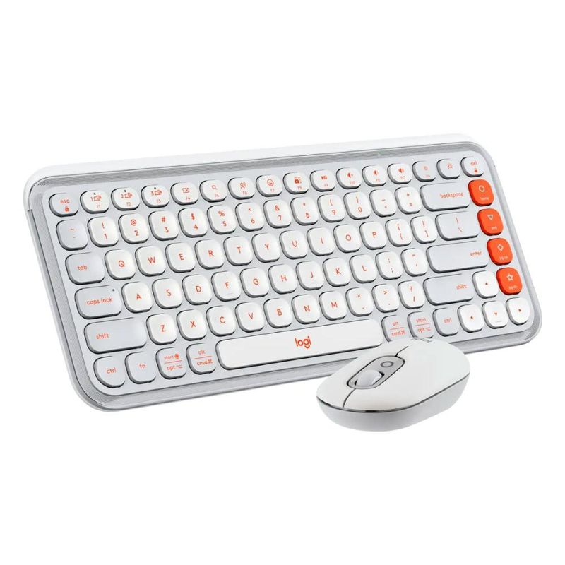 Set de Mouse y Teclado Inalambrico POP Icon Color Blanco
