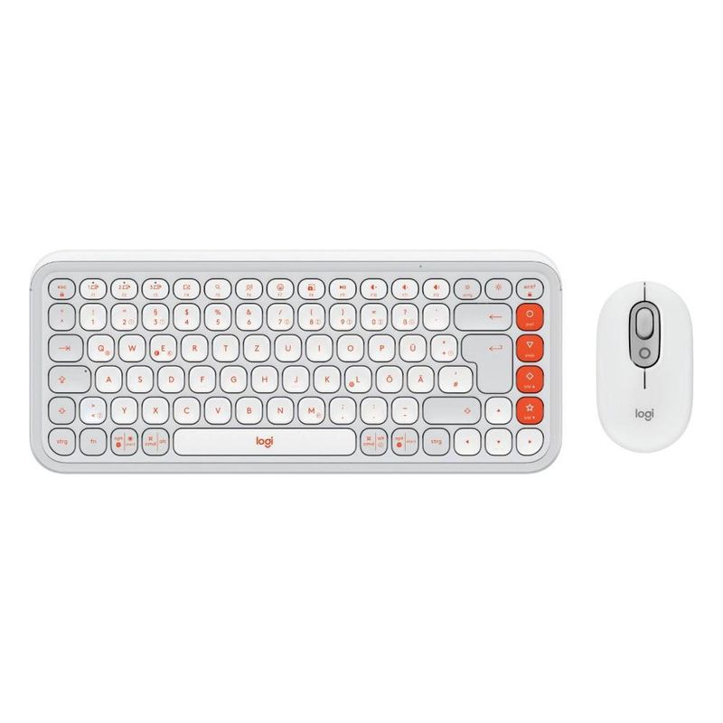 Set de Mouse y Teclado Inalambrico POP Icon Color Blanco