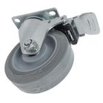 Rodo Giratorio 4 Plg de Hule Gris con Freno