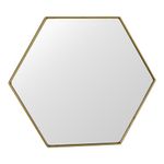 Set de 6 Espejos de Pared Hexagonales Marcos Dorados Tipo Panal