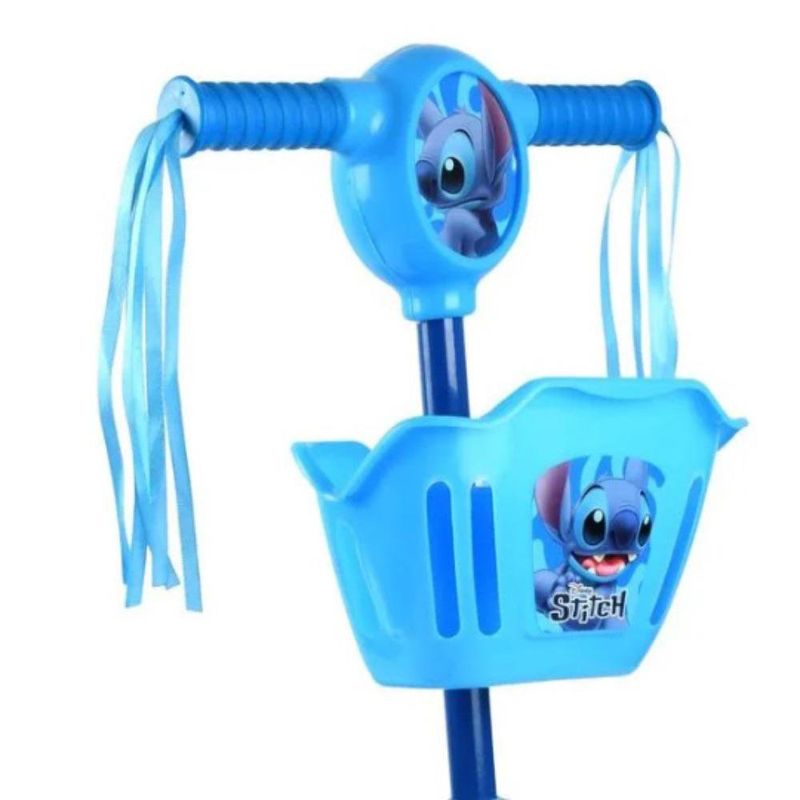 Monopatín de 3 Ruedas con Canasta Diseño Stitch