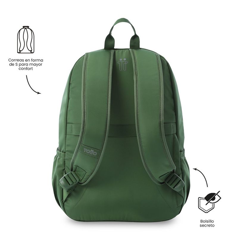 Mochila Ejecutiva Aynatto 2.0 para Laptop de 13 Plg Color Verde