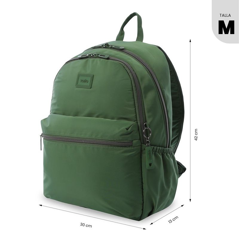 Mochila Ejecutiva Aynatto 2.0 para Laptop de 13 Plg Color Verde