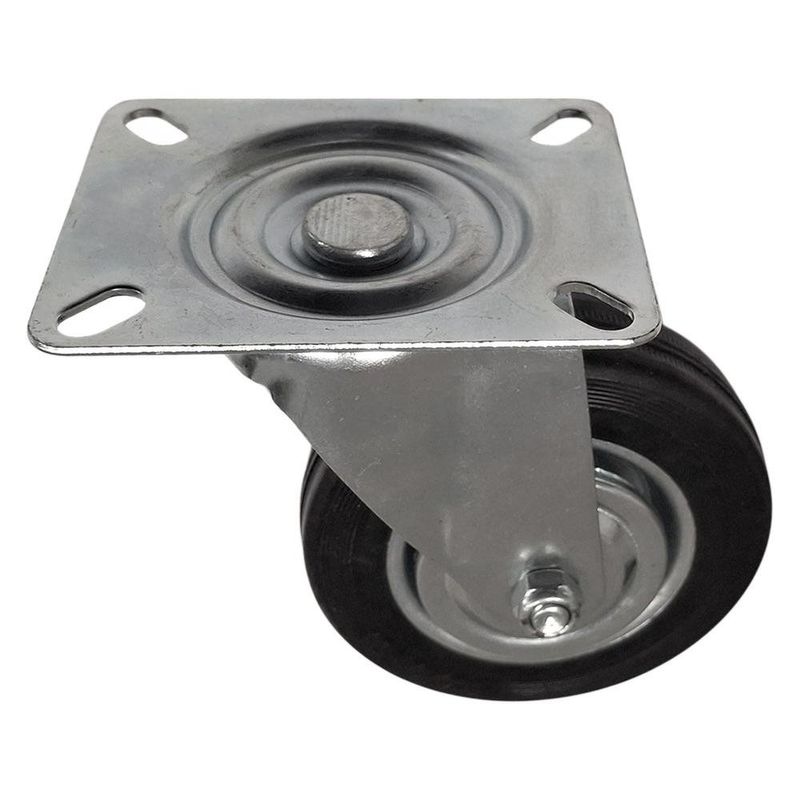 Rodo Giratorio 4 Plg de Hule Negro