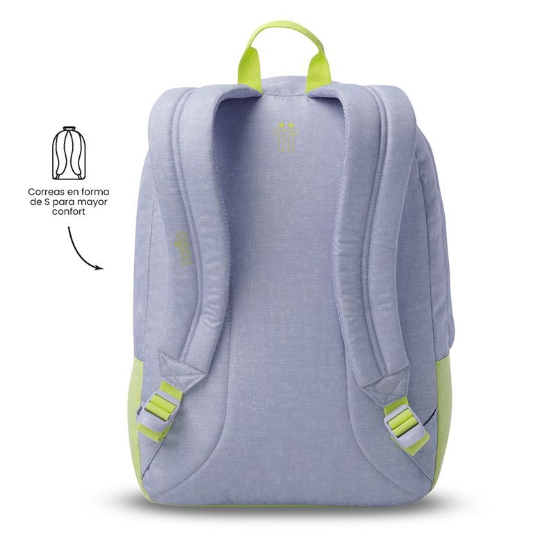 Mochila Universitaria Toluca 2.0 con Porta Laptop 16 Plg Azul-Verde