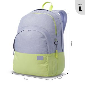 Mochila Universitaria Toluca 2.0 con Porta Laptop 16 Plg Azul-Verde