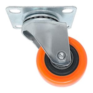 Rodo Giratorio 2 Plg de Poliuretano Naranja