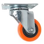 Rodo Giratorio 2 Plg de Poliuretano Naranja