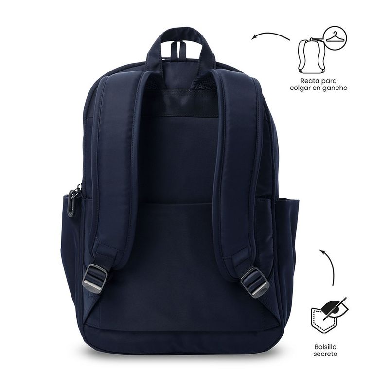 Mochila Adelaide Azul Estilo Ejecutivo para Laptop 14 Plg