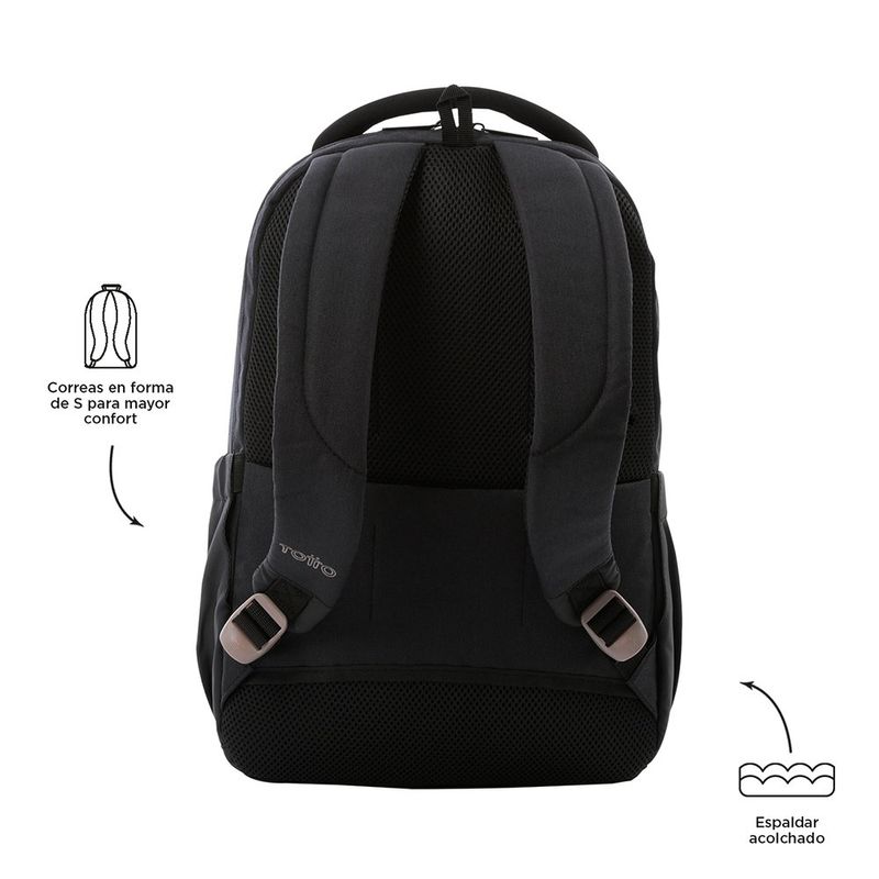 Mochila Ejecutiva Deleg 2.0 con Porta Laptop 14 Plg Color Negro