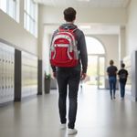 Mochila Escolar con Dos Bolsas Colores Surtidos