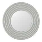 Set de 3 Espejos Circulares Blancos con Borde Ondulado