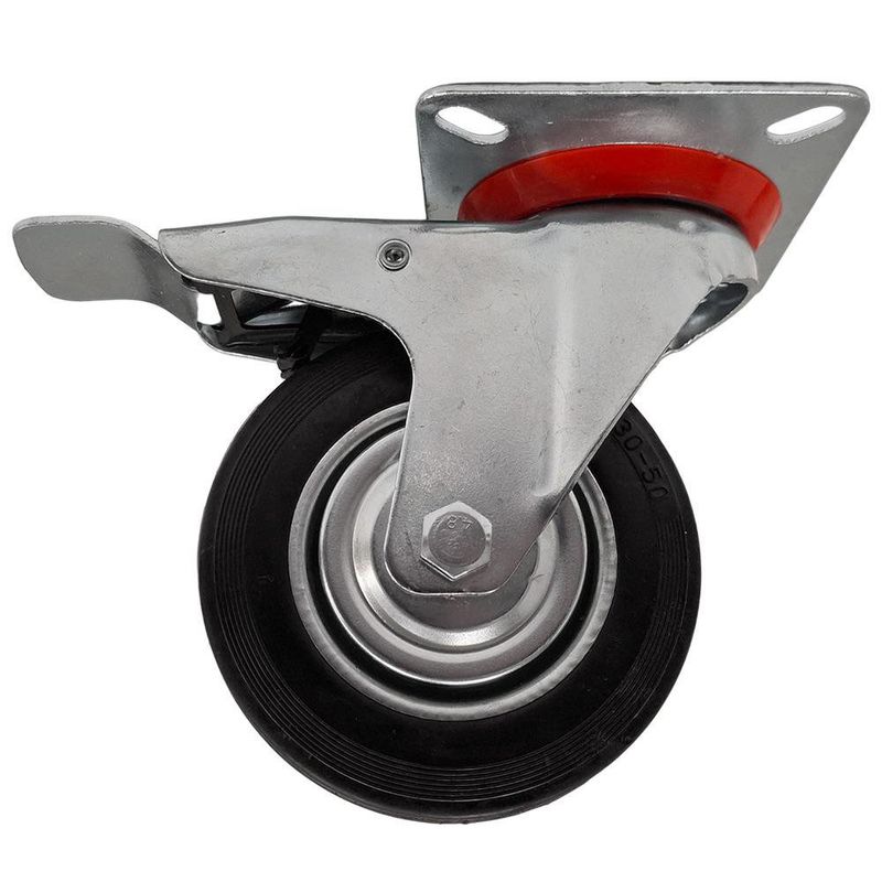 Rodo Giratorio 4 Plg de Hule con Freno