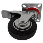 Rodo Giratorio 4 Plg de Hule con Freno