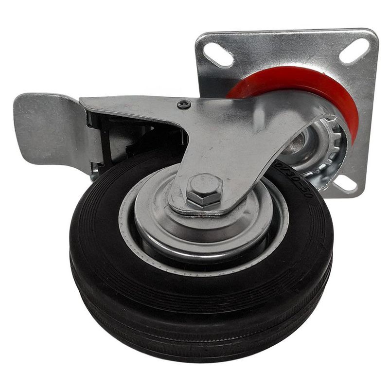 Rodo Giratorio 4 Plg de Hule con Freno