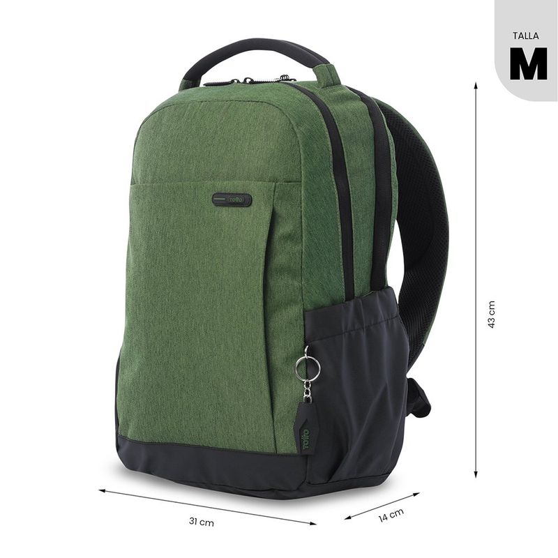 Mochila Ejecutiva Deleg 2.0 con Porta Laptop 14 Plg Color Verde