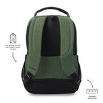 Mochila Ejecutiva Deleg 2.0 con Porta Laptop 14 Plg Color Verde