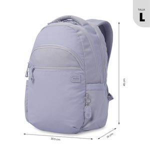 Mochila Universitaria Steif‑ino con Porta Laptop de 15.4 Plg Color Morado