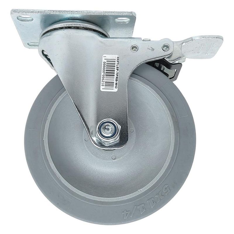 Rodo Giratorio 5 Plg de Hule Gris con Freno