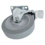 Rodo Giratorio 5 Plg de Hule Gris con Freno