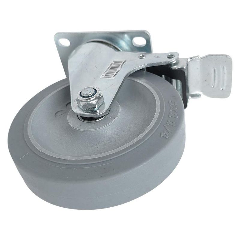 Rodo Giratorio 5 Plg de Hule Gris con Freno