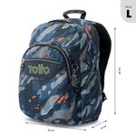 Mochila Totto Acuarela Talla L Colores Surtidos