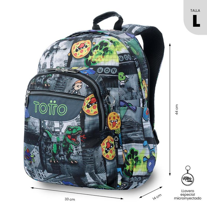 Mochila Totto Acuarela Talla L Colores Surtidos