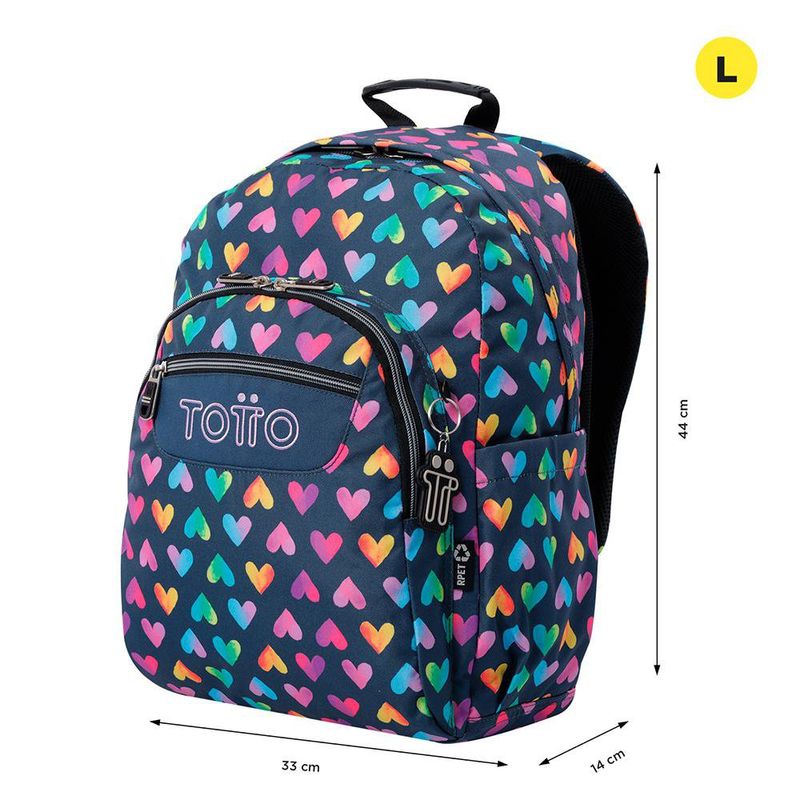 Mochila Totto Acuarela Talla L Colores Surtidos