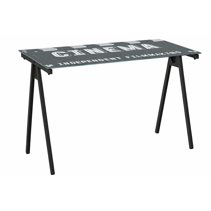 Escritorio Cinema con Cubierta de Vidrio 110 x 50 x 76 Cm