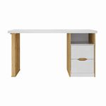 Escritorio Florence Blanco con Café de 142x67x74 Cm